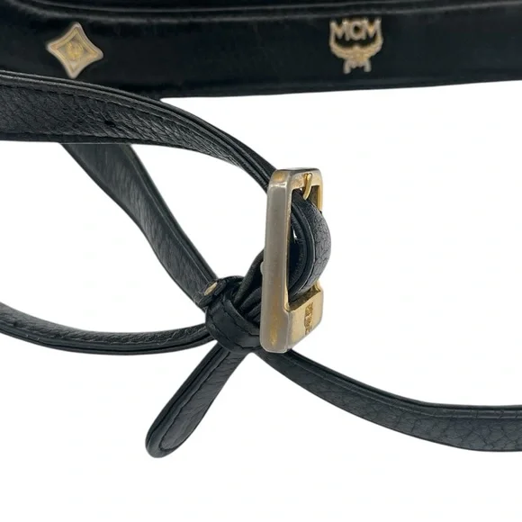 Preloved MCM Vintage Black Crossbody Bag w/ Adjustable Strap - Picture 15 of 15